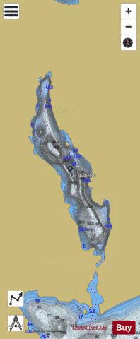 Oudiette, Lac depth contour Map - i-Boating App