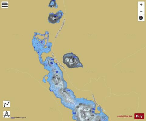 Lauzon, Lac depth contour Map - i-Boating App