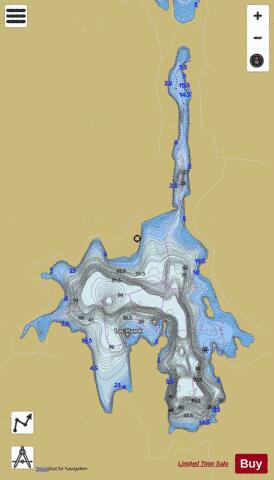 Hawk, Lac depth contour Map - i-Boating App
