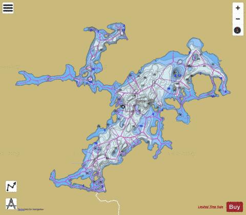 Baies, Lac des depth contour Map - i-Boating App