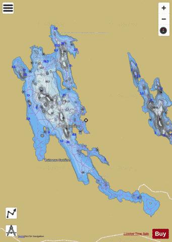 Carriere, Lac depth contour Map - i-Boating App