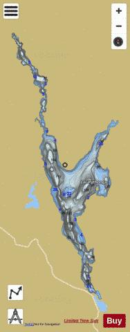 Pythonga, Lac depth contour Map - i-Boating App