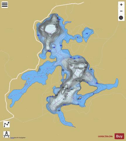 Sinclair, Lac depth contour Map - i-Boating App