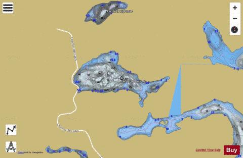 Blanche, Lac de la depth contour Map - i-Boating App