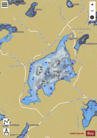 Marois, Lac depth contour Map - i-Boating App