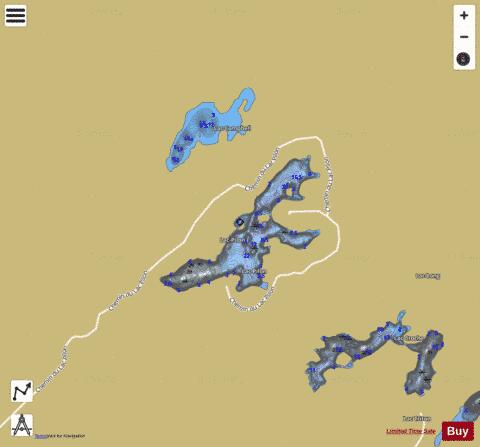 Pilon, Lac depth contour Map - i-Boating App