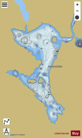 Iles, Grand lac des depth contour Map - i-Boating App