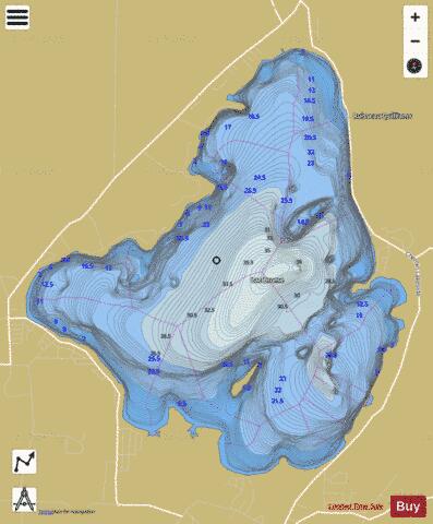 Brome, Lac depth contour Map - i-Boating App