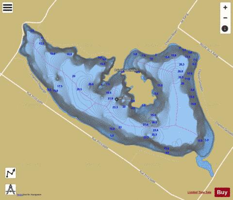 Drolet, Lac depth contour Map - i-Boating App