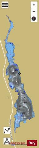 Brochets, Lac aux depth contour Map - i-Boating App