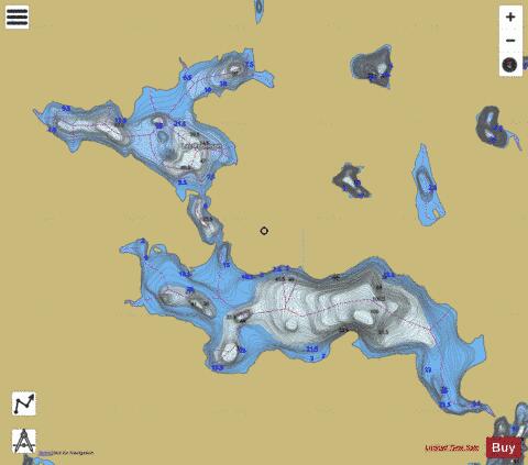 Travers, Lac de depth contour Map - i-Boating App