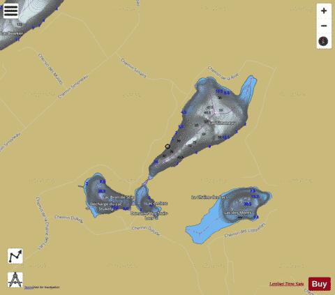 Simoneau, Lac depth contour Map - i-Boating App