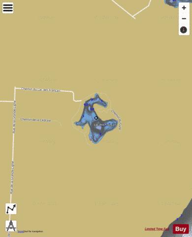 Francais, Lac des depth contour Map - i-Boating App
