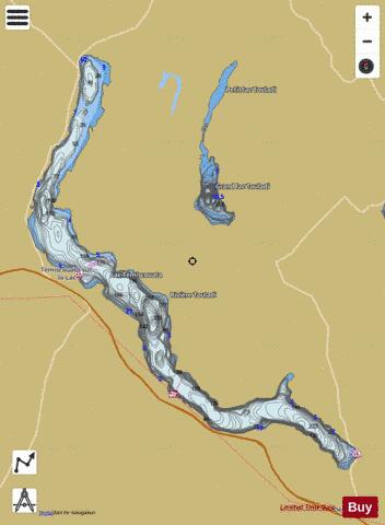 Temiscouata, Lac depth contour Map - i-Boating App
