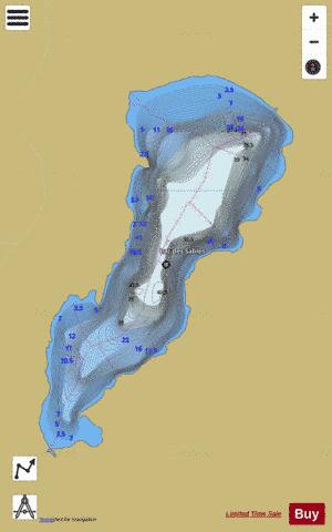 Sables, Lac des depth contour Map - i-Boating App