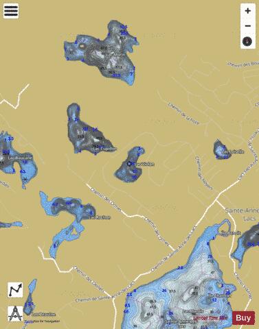 Violon, Lac depth contour Map - i-Boating App