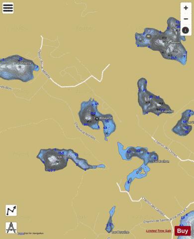 Boucane, Lac depth contour Map - i-Boating App