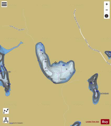 Plat, Lac depth contour Map - i-Boating App