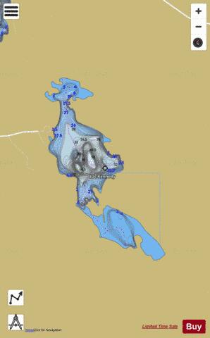 Kennedy, Lac depth contour Map - i-Boating App