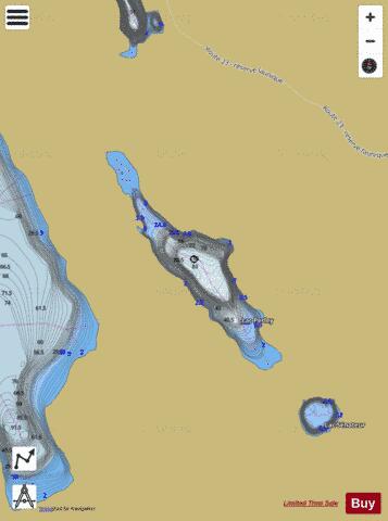 Perley, Lac depth contour Map - i-Boating App