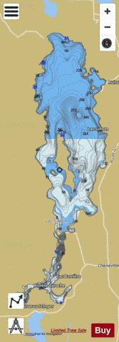 Barriere, Lac depth contour Map - i-Boating App
