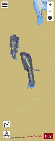 Chats, Lac aux depth contour Map - i-Boating App