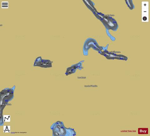 Fox, Lac depth contour Map - i-Boating App