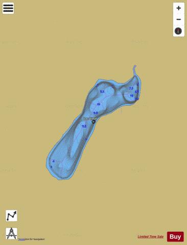 Vidal, Lac depth contour Map - i-Boating App