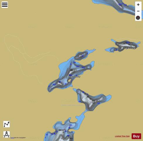 Cutaway, Lac depth contour Map - i-Boating App