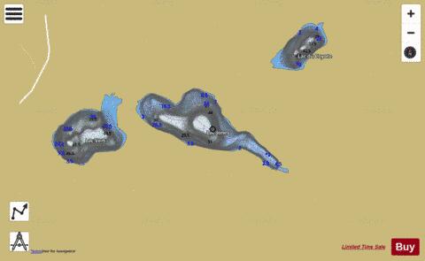 Jones, Lac depth contour Map - i-Boating App