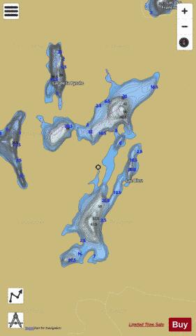 Bleu, Lac depth contour Map - i-Boating App