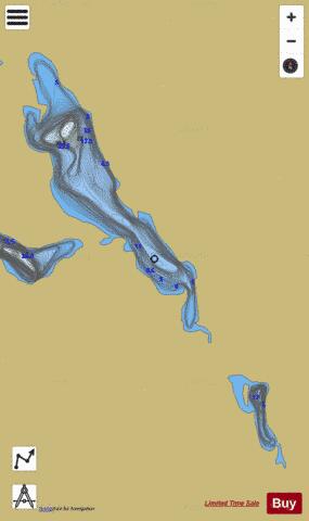 Ouabiti, Lac depth contour Map - i-Boating App