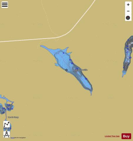 Bouillie, Lac a la depth contour Map - i-Boating App