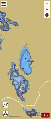 Blanc, Lac depth contour Map - i-Boating App