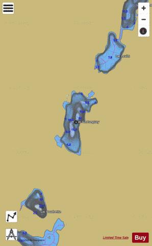 Gastonguay, Lac depth contour Map - i-Boating App