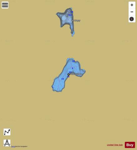 Cailloux, Lac aux depth contour Map - i-Boating App