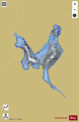 Goulet, Lac depth contour Map - i-Boating App