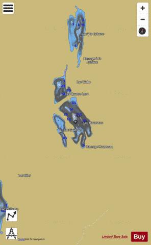 Hausseau, Lac depth contour Map - i-Boating App
