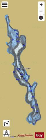 Doucet, Lac depth contour Map - i-Boating App