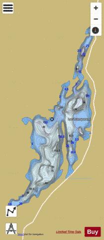 Transparent, Lac depth contour Map - i-Boating App