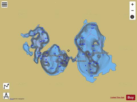 Grand Duc, Lac du depth contour Map - i-Boating App