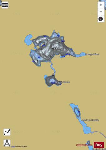 Becasse, Lac de la depth contour Map - i-Boating App