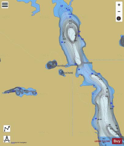 Pascal, Lac depth contour Map - i-Boating App