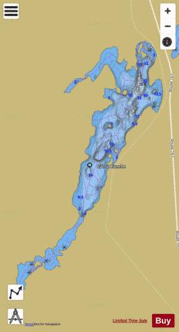 Blanche, Lac la depth contour Map - i-Boating App