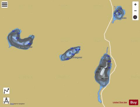 Cougouar, Lac du depth contour Map - i-Boating App