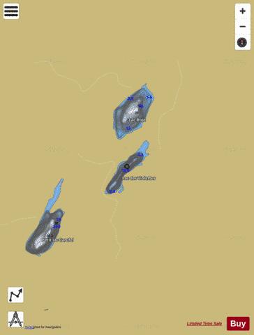 Violettes, Lac des depth contour Map - i-Boating App