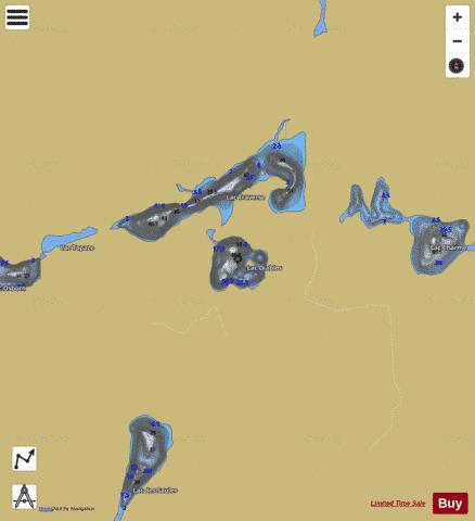 Diablos, Lac depth contour Map - i-Boating App