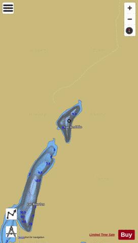 Amedee, Lac depth contour Map - i-Boating App