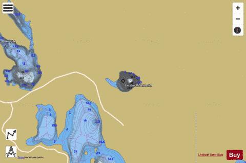 Ossements, Lac des depth contour Map - i-Boating App
