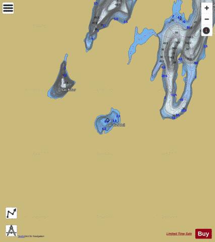 Soleil, Lac du depth contour Map - i-Boating App